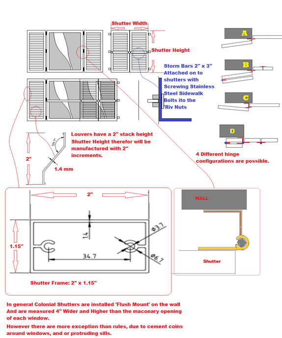 Colonial Shutters Specifications