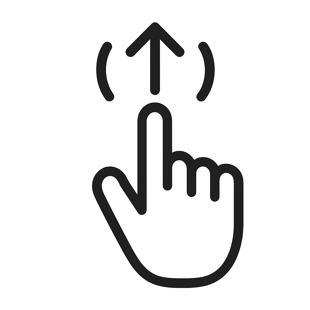 Swipe Up Icon